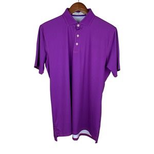 Holderness & Bourne The Byrd Polo Shirt Malibu Cobalt Tailored Fit Men’s M